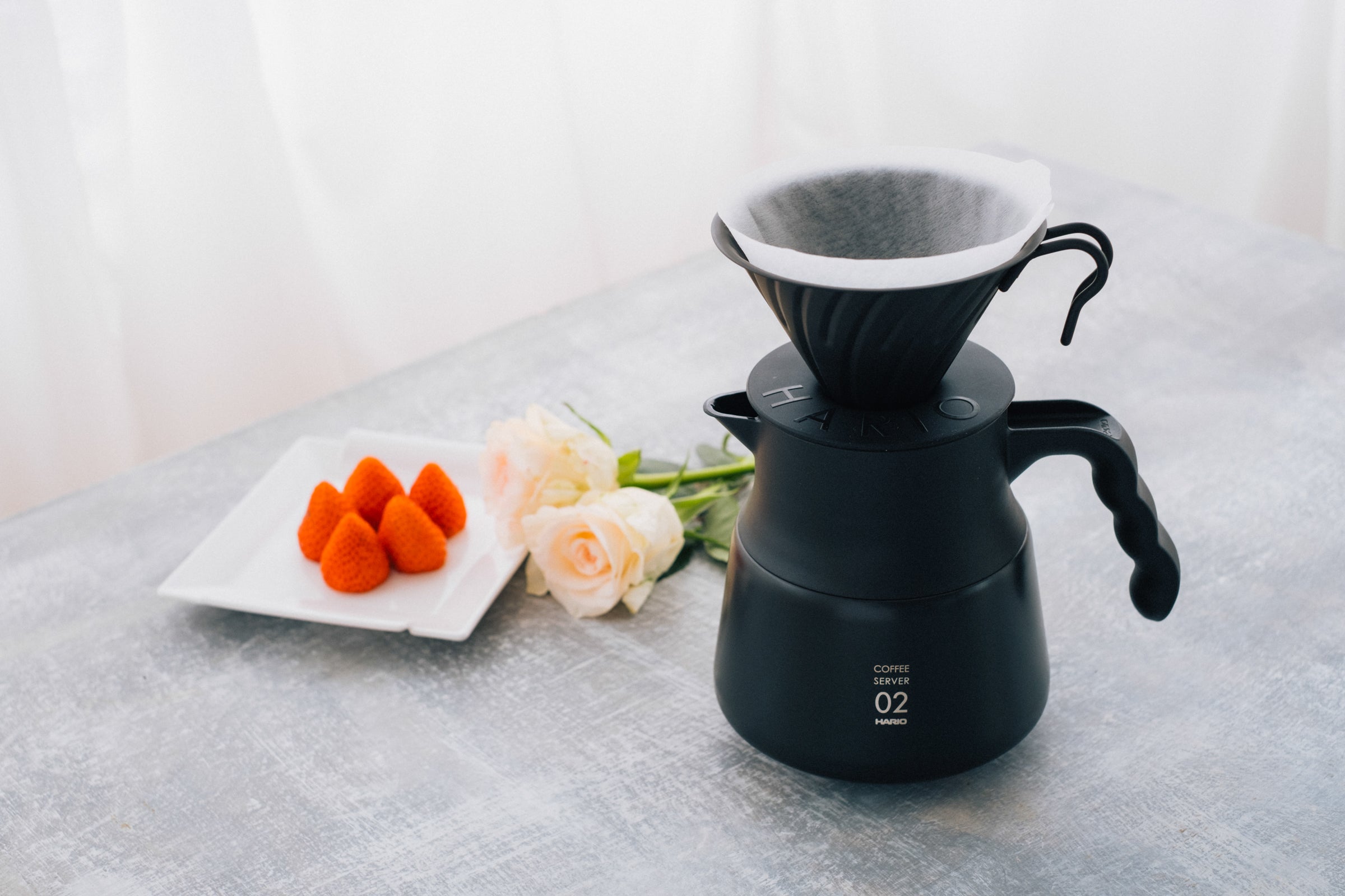 Hario VDMR-02-MB hÂndbrygger V60 02 sort metall